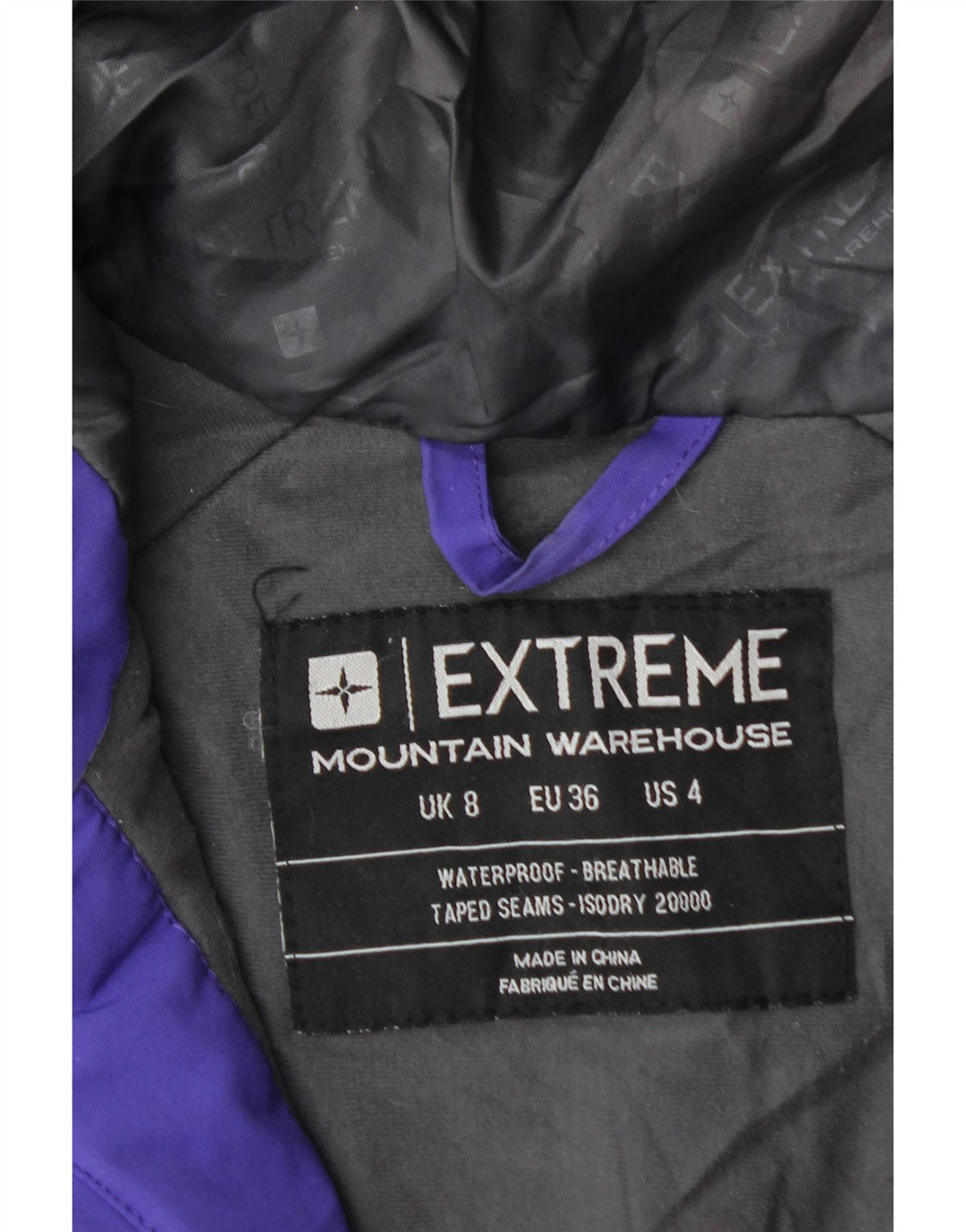 MOUNTAIN WAREHOUSE Jachetă Extreme Windbreaker pentru femei UK 8 Small Purple