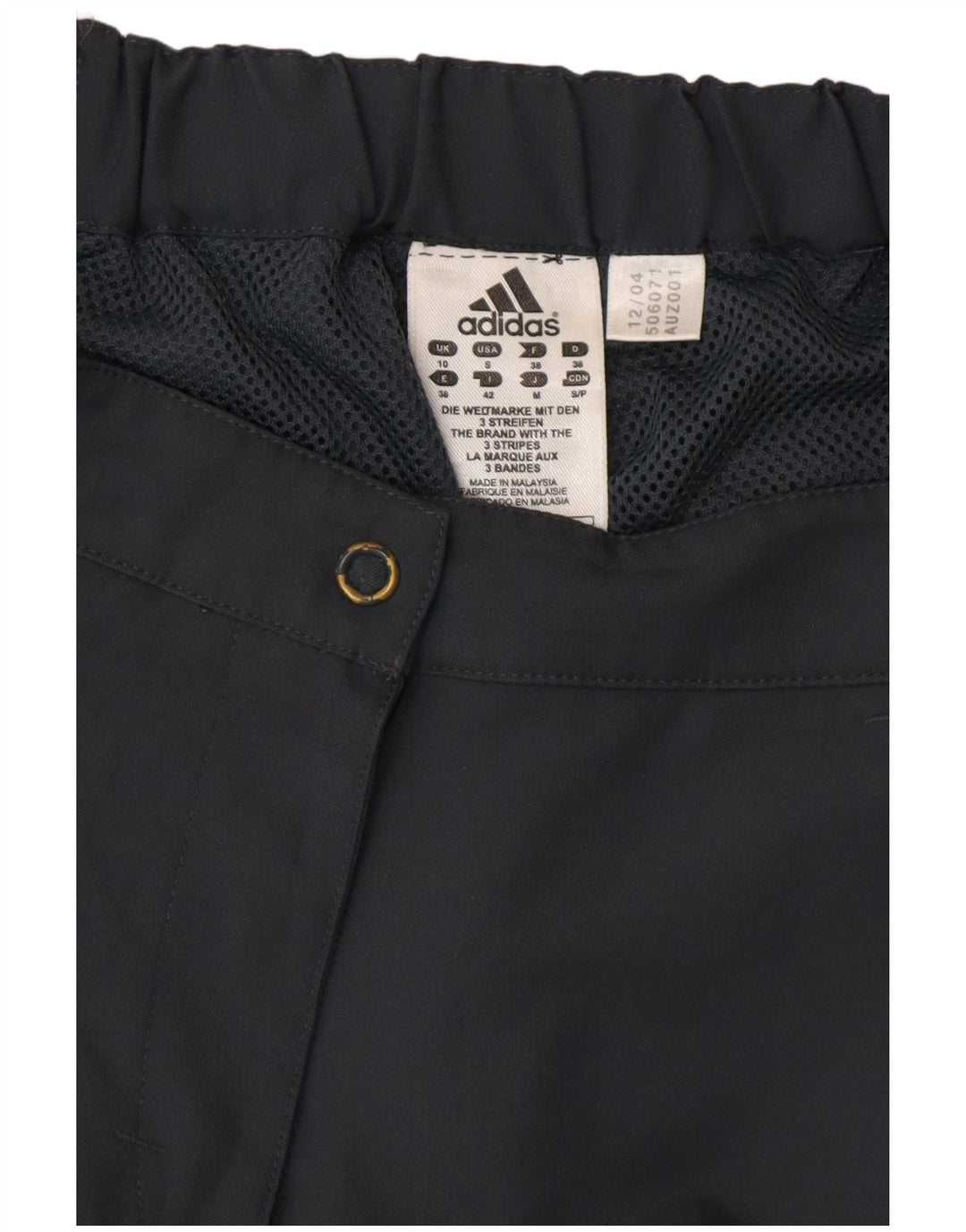 Pantaloni capri drepti ADIDAS pentru femei UK 10 Small W30 L19 Poliester gri