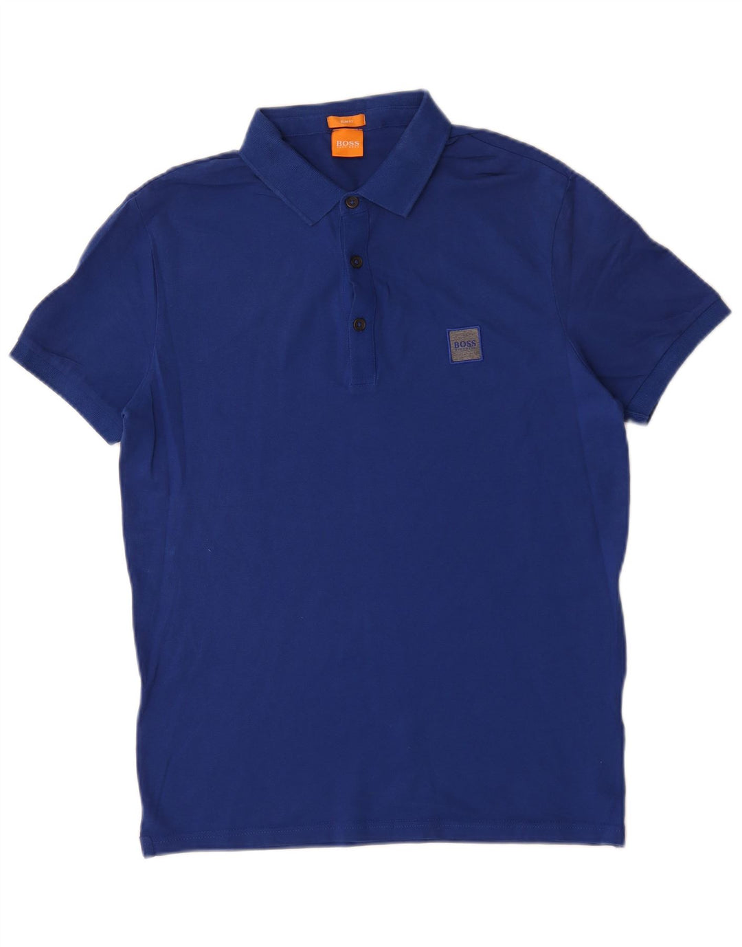 Cămașă polo pentru bărbați Hugo Boss Slim Fit Bumbac albastru mediu