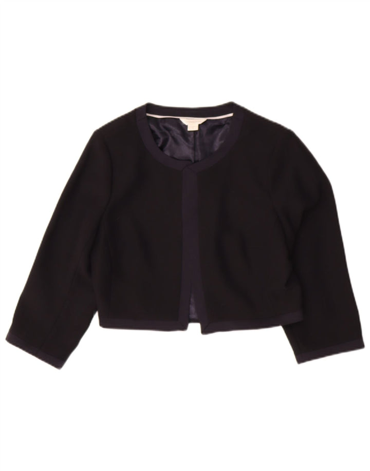 MONSOON Womens 3/4 Sleeve Bolero Jacket UK 8 Small Black Polyester