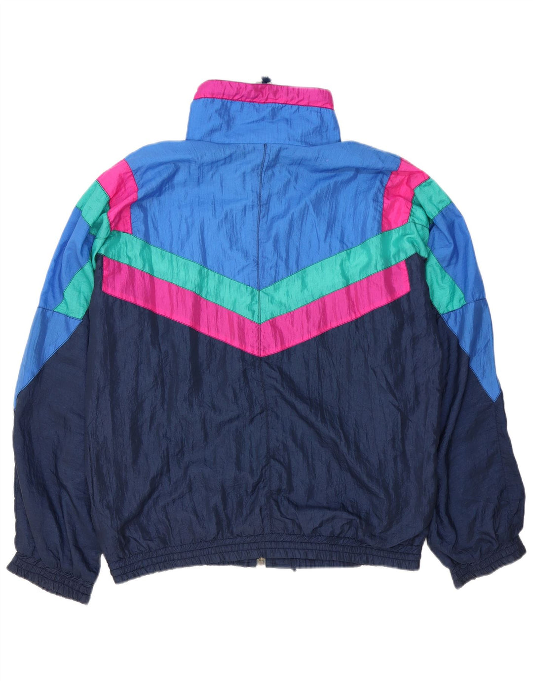 Jachetă de trening retro, MC Kee's, cu croială largi, albastru mediu, color block