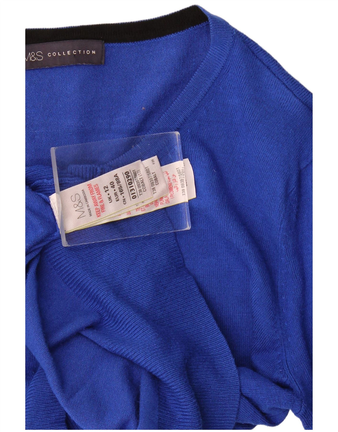 Pulover cardigan pentru femei Marks & Spencer UK 12 Medium Blue Viscose