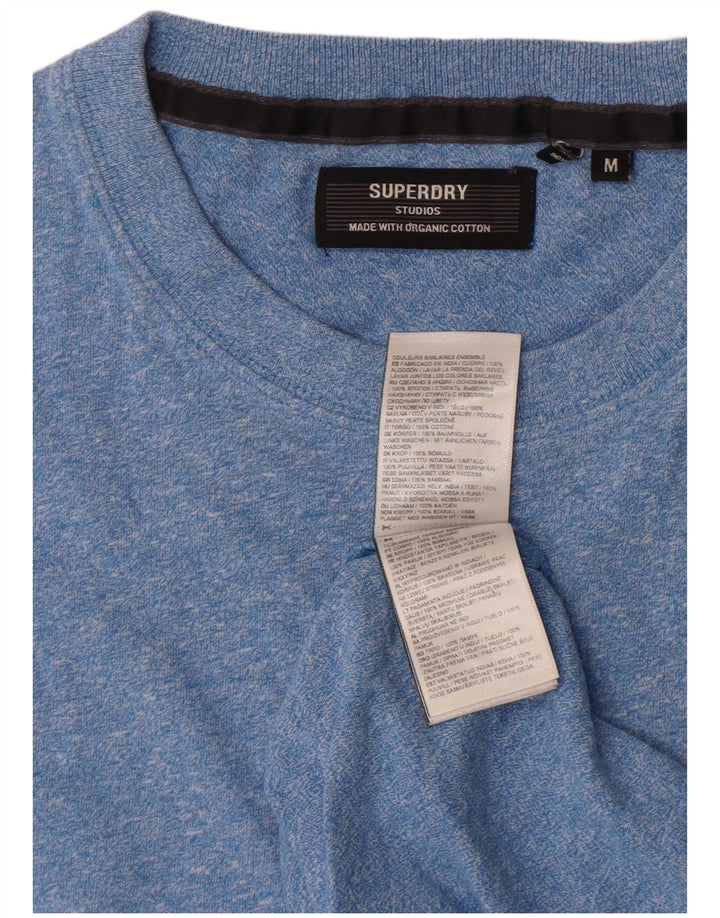 Tricou Superdry pentru bărbați Top Medium Blue Pete Bumbac