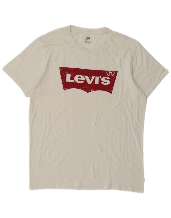 Tricou grafic pentru bărbați Levi's Top Large White