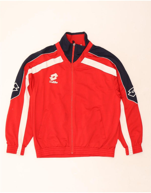 Jachetă de trening grafică pentru bărbați Lotto UK 42/44 XL Roșu Colorblock