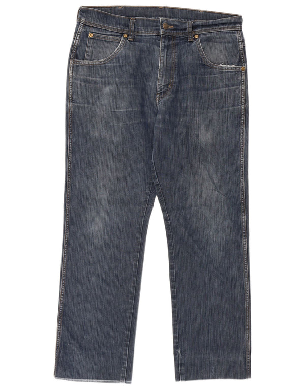 Blugi drepti Wrangler pentru femei, cu ajustare normală, W34 L30, bumbac albastru