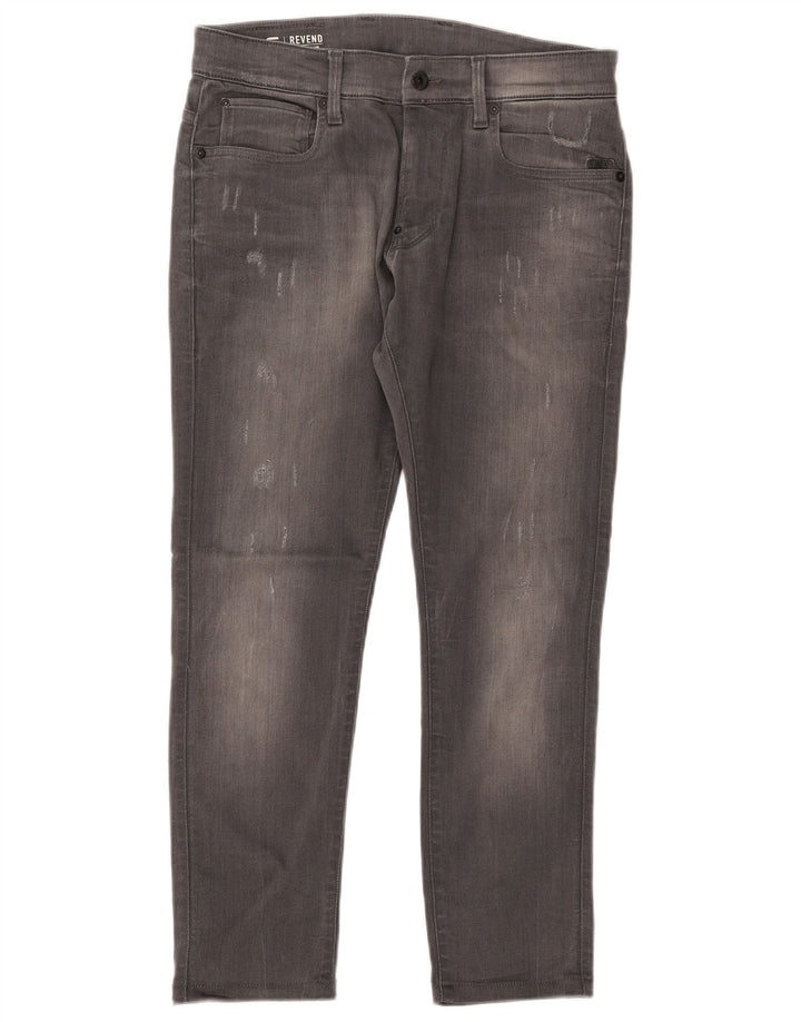 Blugi G-Star Revend Slim pentru bărbați W32 L27 bumbac gri