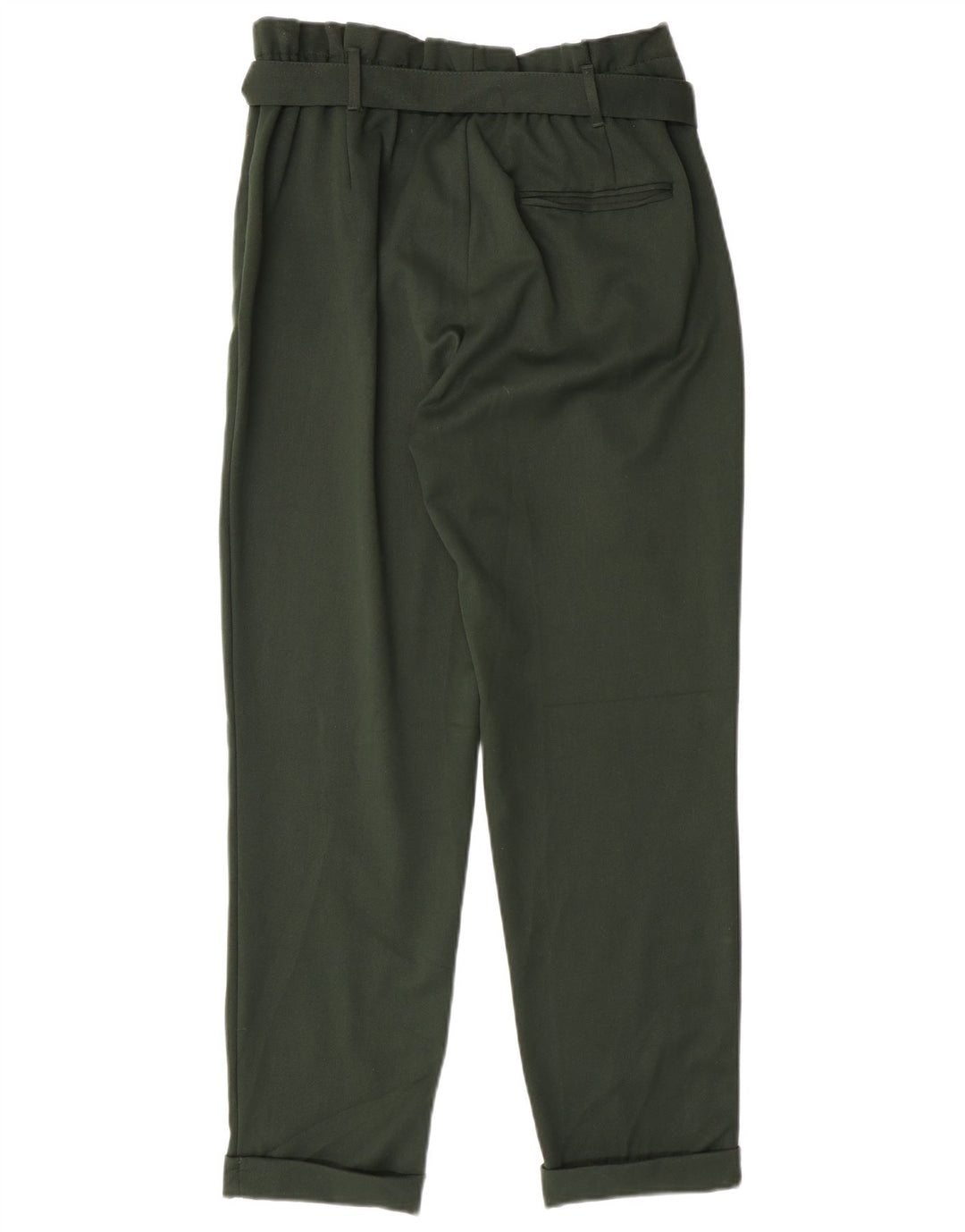Pantaloni casual ZARA pentru damă, L28 L27, poliester verde
