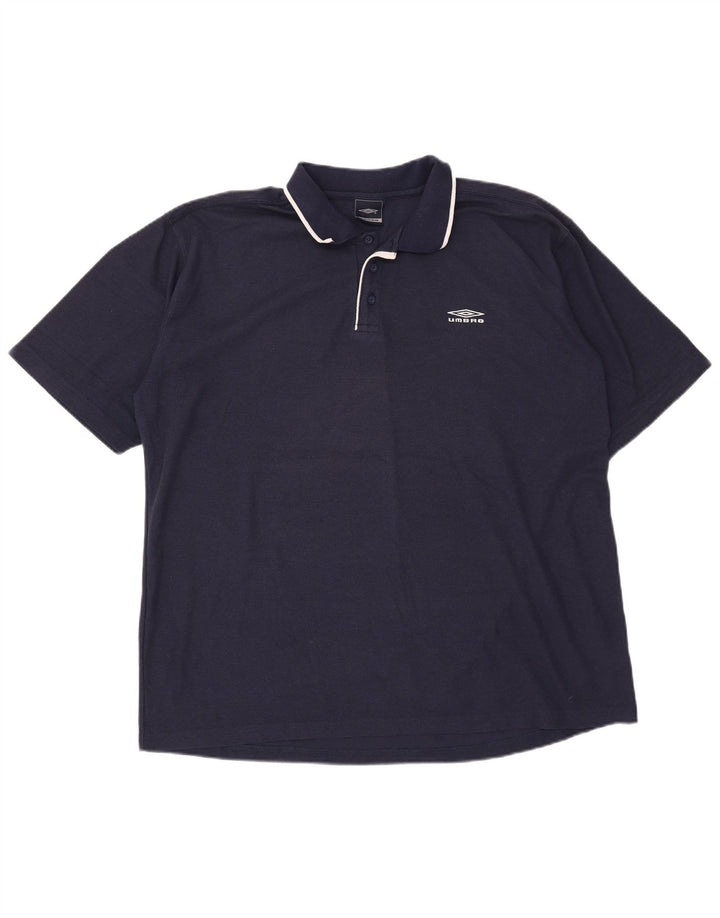 Cămașă polo pentru bărbați Umbro 2XL poliester bleumarin