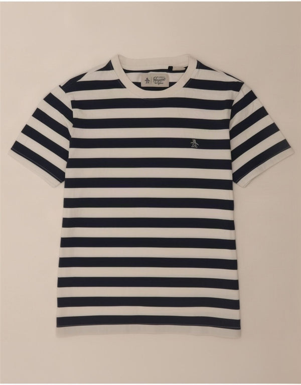 Tricou pentru femei Penguin Top UK 14 Medium bleumarin, bumbac cu dungi