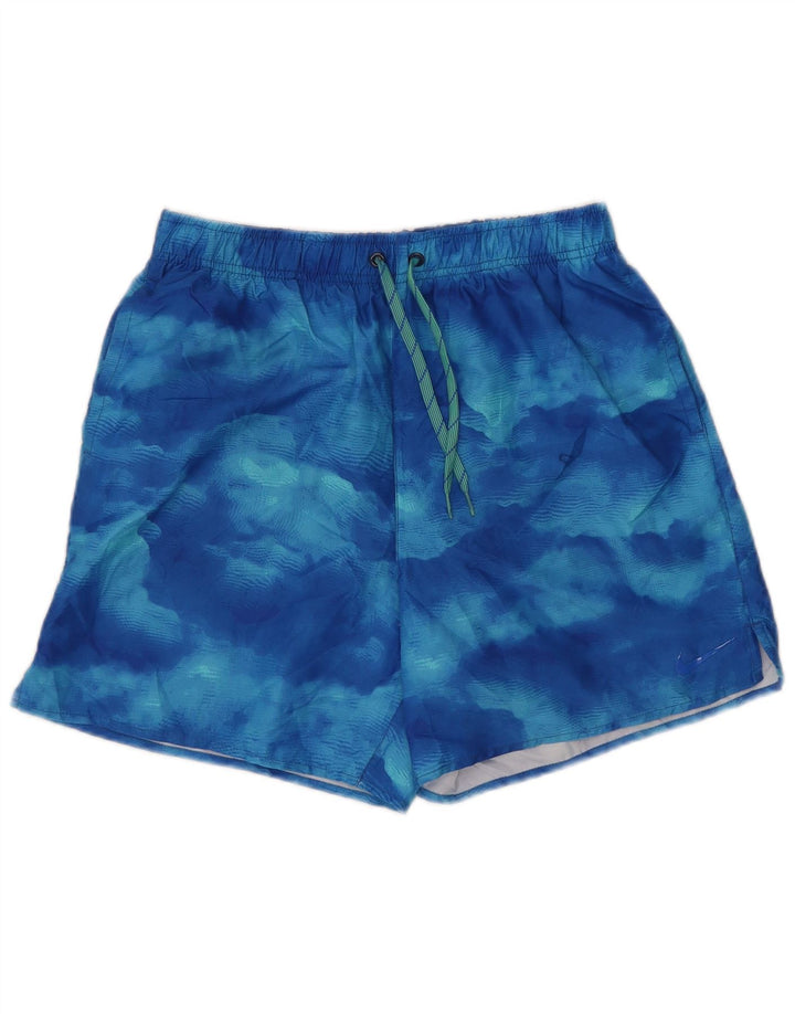 Pantaloni scurți de înot Nike pentru bărbați, albastru mediu, poliester Tie Dye