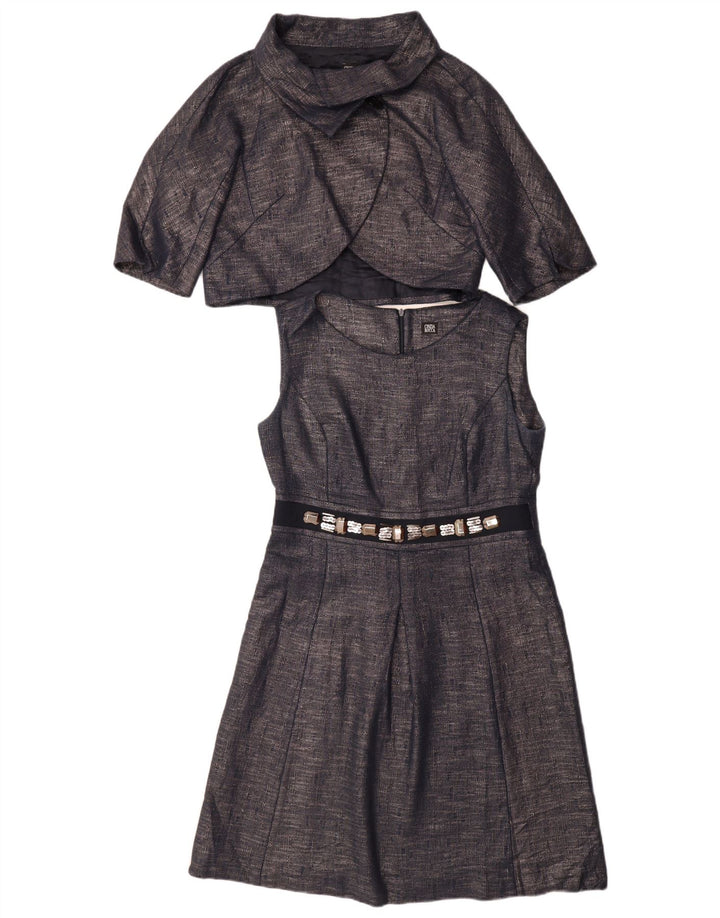CINZIA ROCCA Set pentru femei 1 nasture 2 piese UK 10 mic Bumbac bleumarin