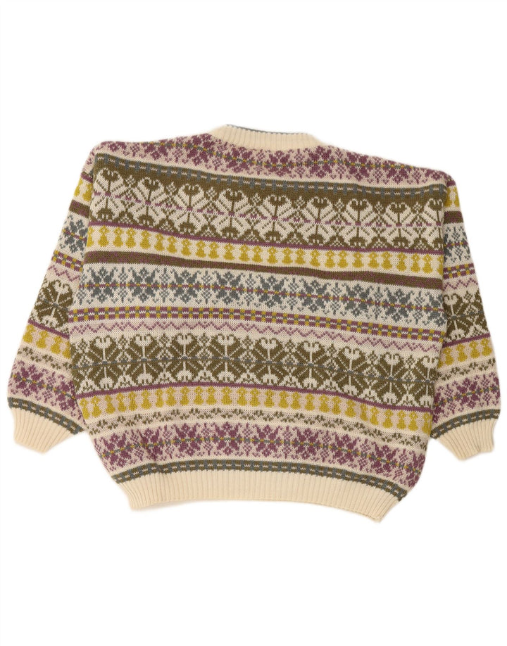Pulover VINTAGE pentru bărbați, cu gât crew, XL, multicolor, Fair Isle