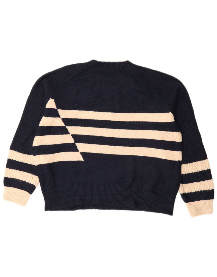 Pulover pentru femei Marks & Spencer cu decolteu triplu UK 14 Medium Bleumarin