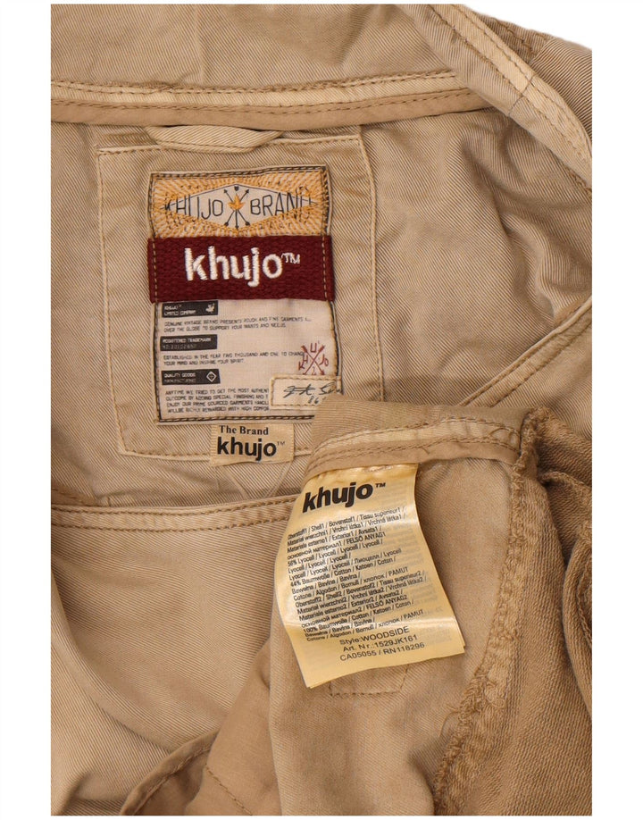 Jachetă motociclist pentru femei KHUJO UK 14 Medium Bej Lyocell color bloc