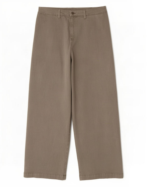 Marks & Spencer blugi pentru femei cu talie înaltă cu picioare largi UK 18 XL W40 L32 kaki