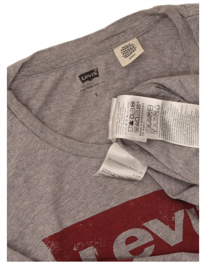 Tricou grafic Levi's pentru bărbați Top mic, gri, bumbac cu pete