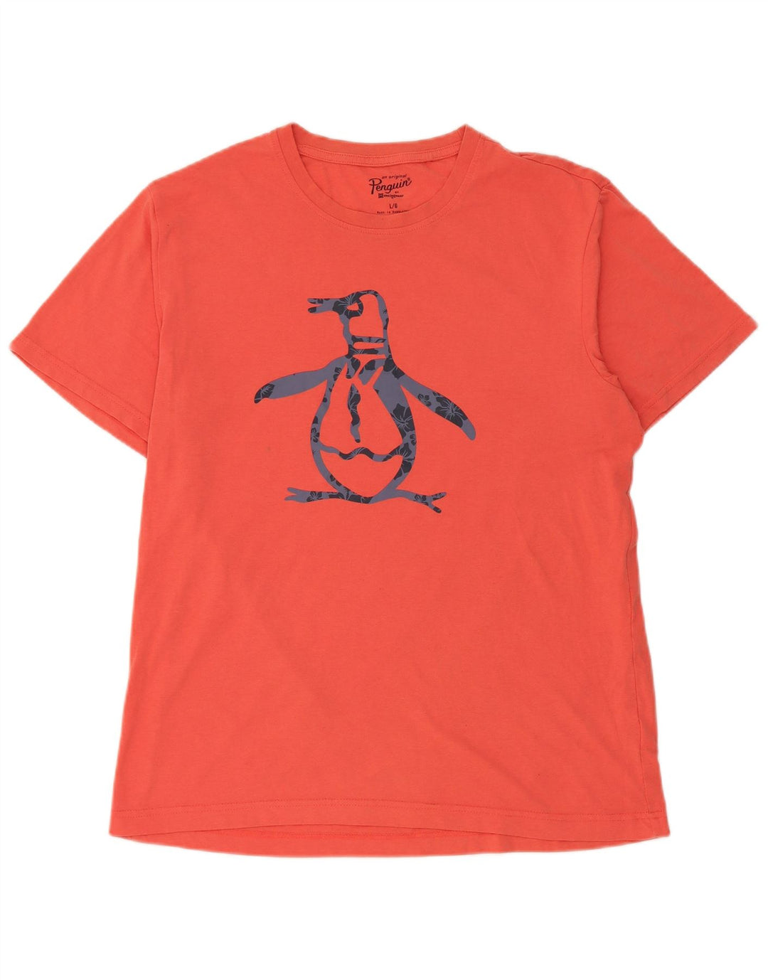 Tricou grafic pentru bărbați Penguin Top mare bumbac portocaliu