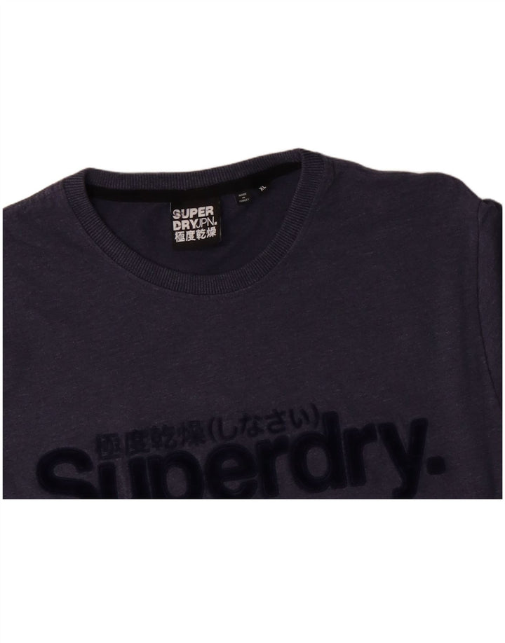 Tricou grafic pentru bărbați SUPERDRY Top XL Bumbac albastru