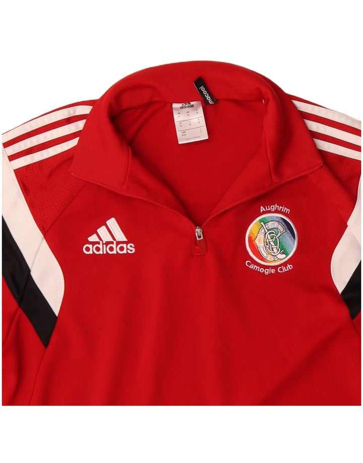 Adidas pentru bărbați Climacool Pullover Trening Top Medium Red Colorblock