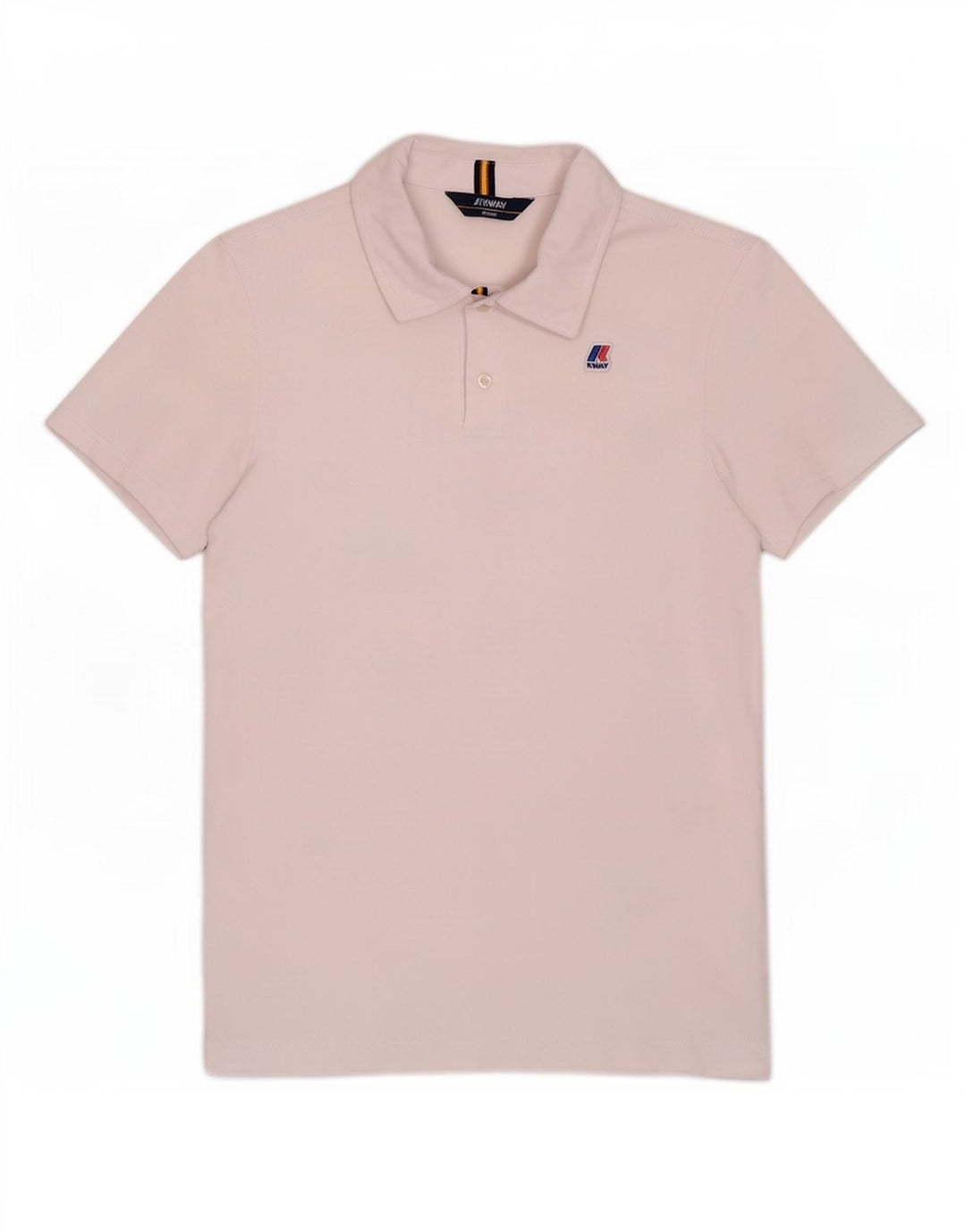 Tricou polo pentru bărbați K-Way, bumbac alb mediu