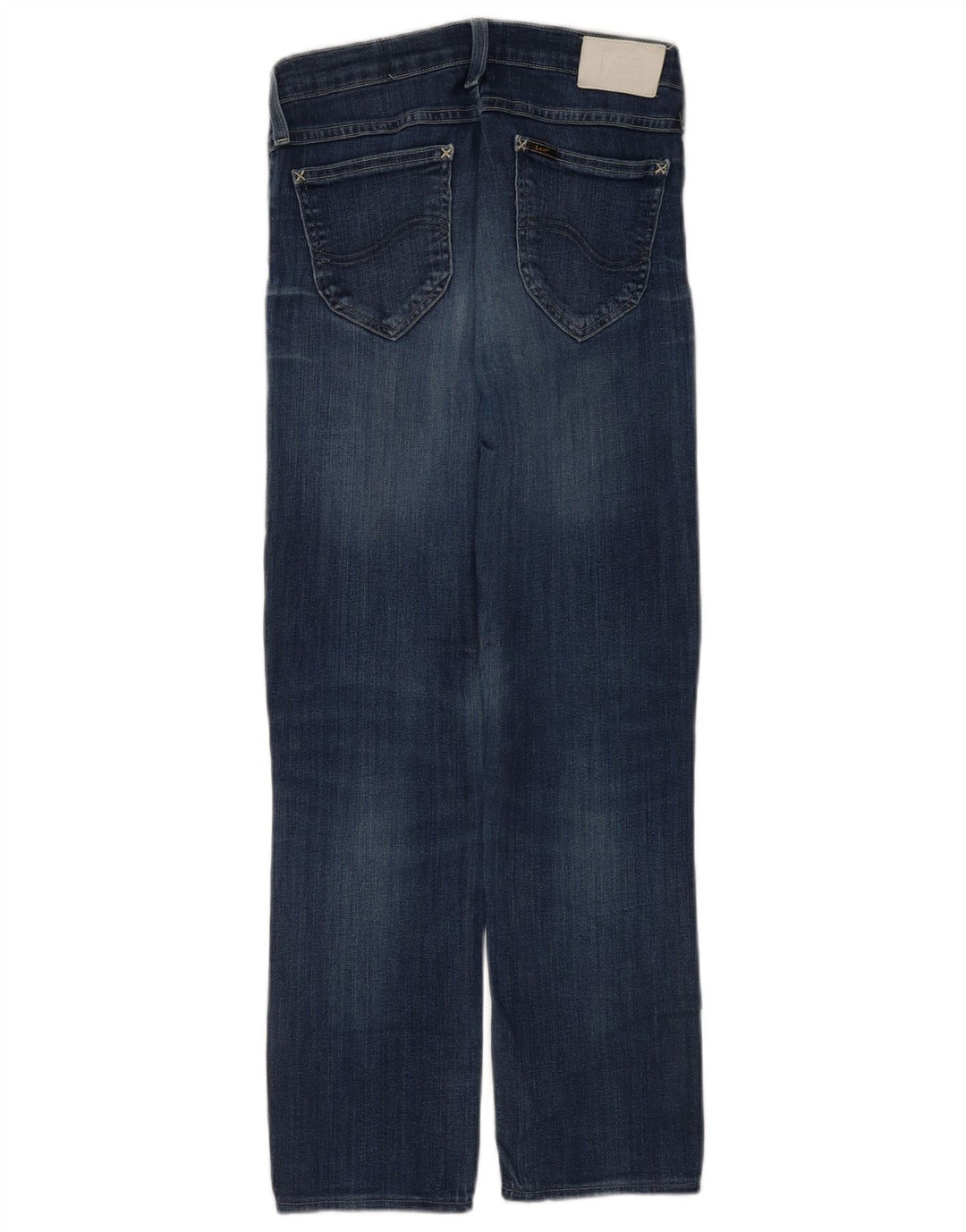 Lee Jade Blugi Distressed drepte pentru femei W29 L28 Bumbac albastru