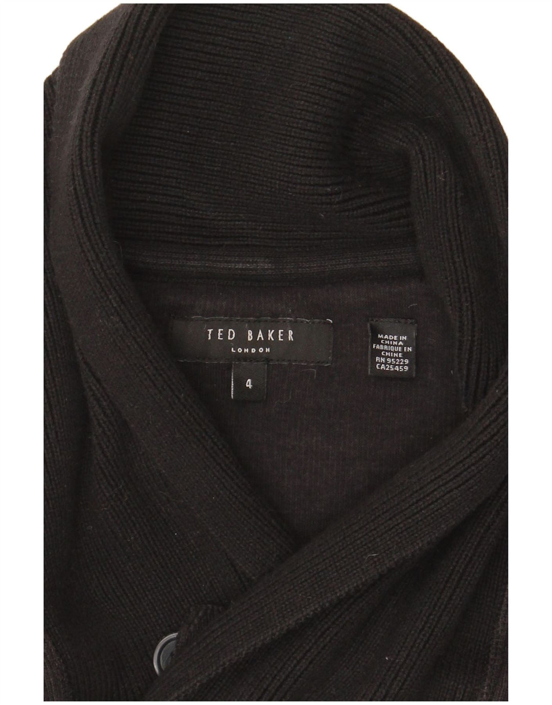 Pulover pentru bărbați Ted Baker cu gât șal, mărime 4 mare, negru