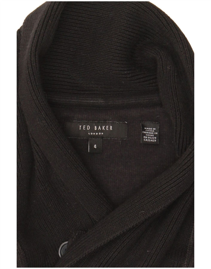 Pulover pentru bărbați Ted Baker cu gât șal, mărime 4 mare, negru