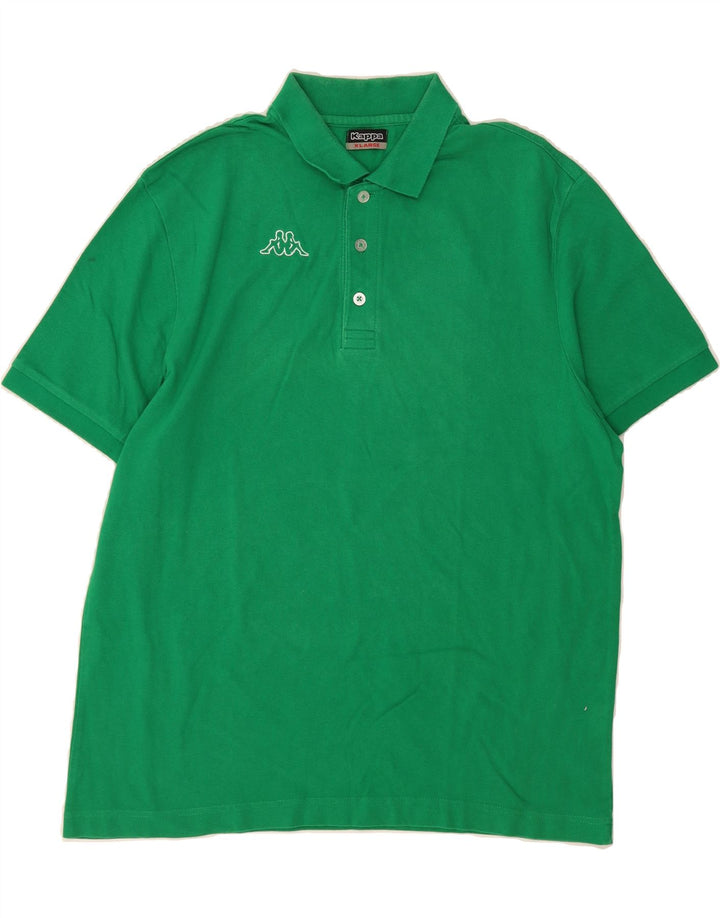 KAPPA Mens Polo Shirt XL Green Cotton Vintage Kappa and Second-Hand Kappa from Messina Hembry 