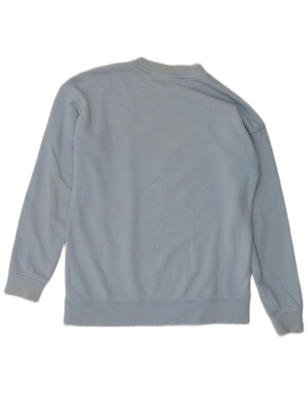 Pulover supradimensionat cu grafic pentru femei Adidas UK 8 Bumbac albastru mic