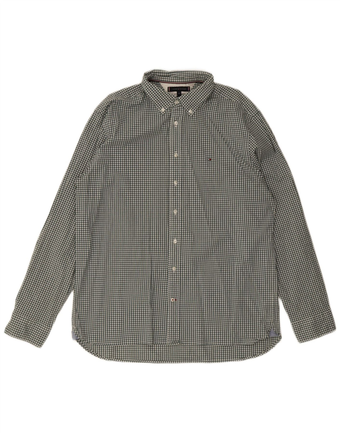 Cămașă pentru bărbați Tommy Hilfiger, cu ajustare normală, 2XL, bumbac verde vichy