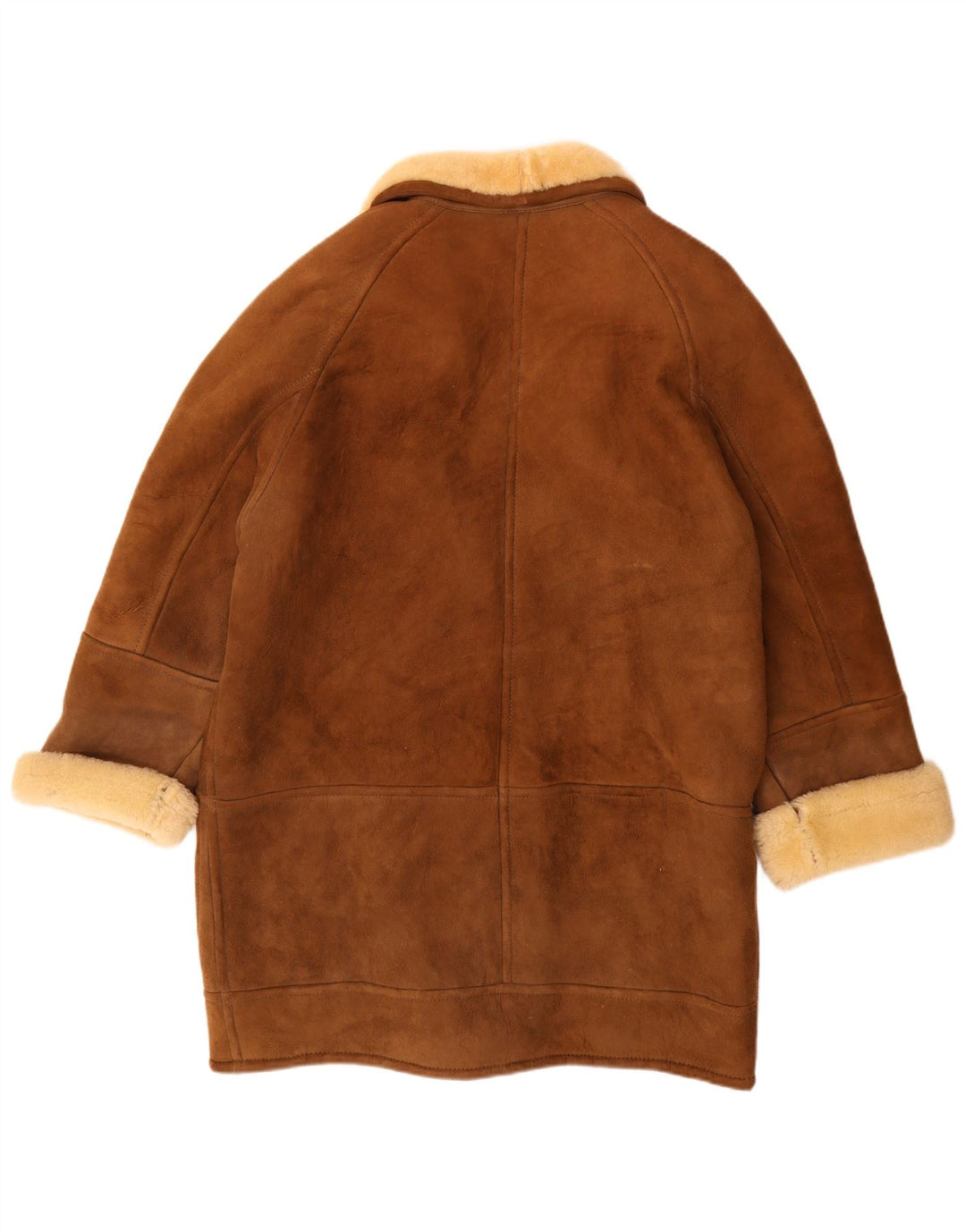 Palton supradimensionat din shearling pentru femei Prisma EU 44 XL piele maro
