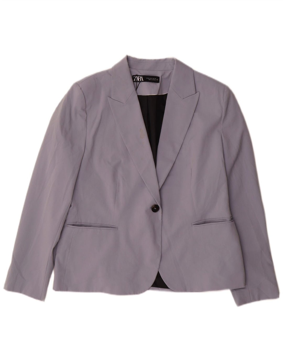 Blazer pentru femei Zara cu 1 nasture EU 46 2XL Poliester violet