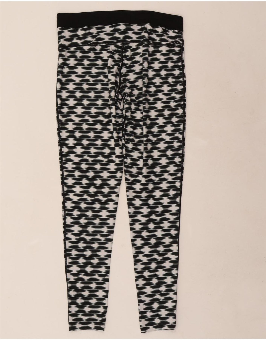 Leggings Nike Dri Fit pentru femei, mari, negru, geometric, poliester