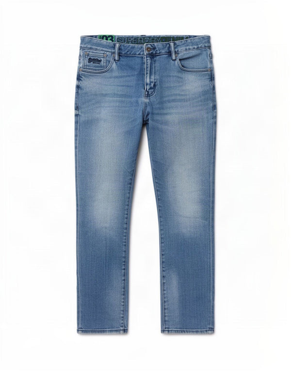Superdry Mens Slim Jeans W36 L32 Blue Cotton