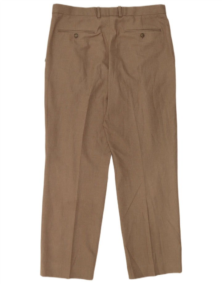 Pantaloni chino pentru bărbați Marks & Spencer, cu ajustare normală, L34 L29, poliester bej