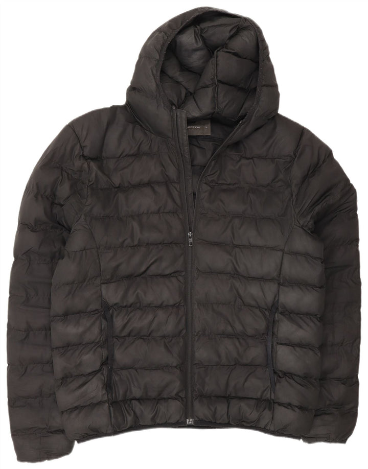 Jachetă căptușită cu glugă pentru bărbați French Connection UK 40 Large Black