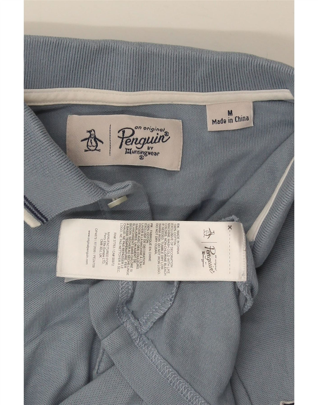 PENGUIN Tricou polo pentru bărbați, bumbac albastru mediu