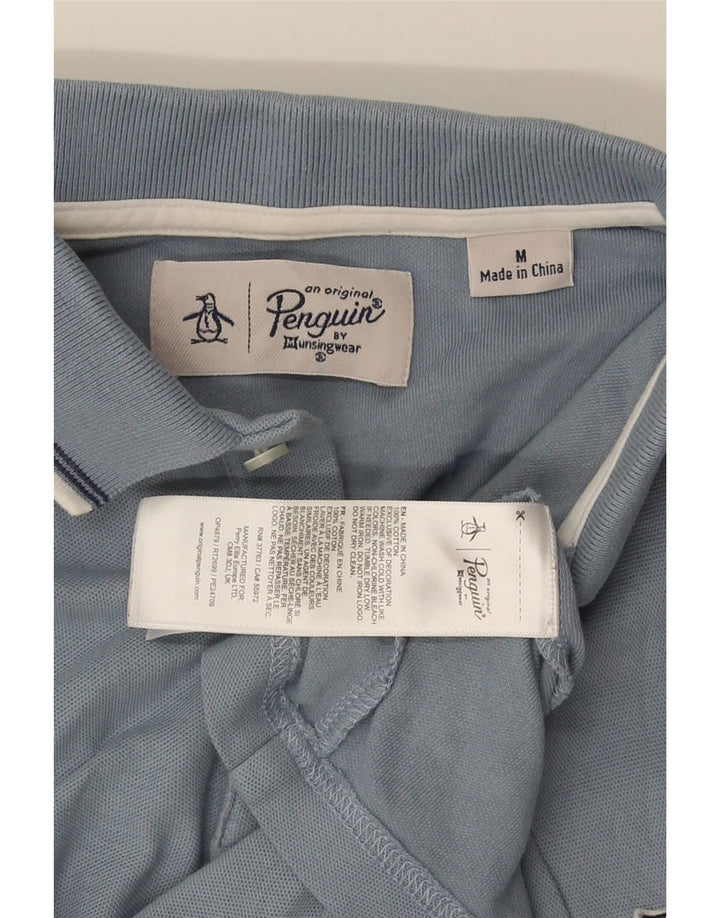PENGUIN Tricou polo pentru bărbați, bumbac albastru mediu