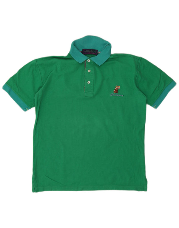 Tricou polo Best Company Rugby pentru bărbați, bumbac verde mediu