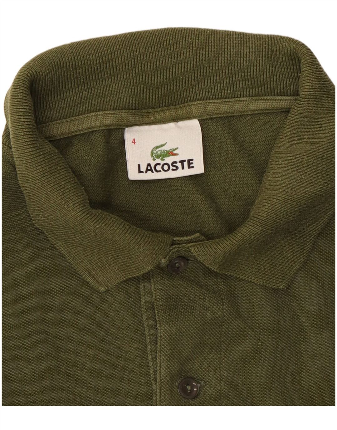 Tricou polo pentru bărbați Lacoste Mărimea 4 Medium Kaki