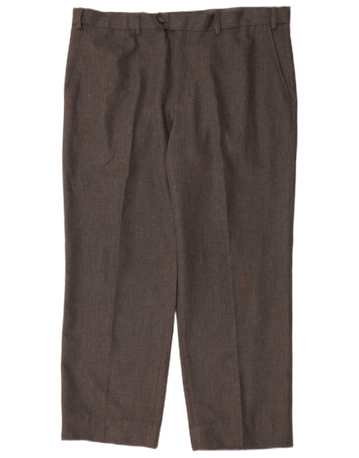 Marks & Spencer Pantaloni de costum pentru bărbați, drepti, cu croiala normală, L38 L29, gri