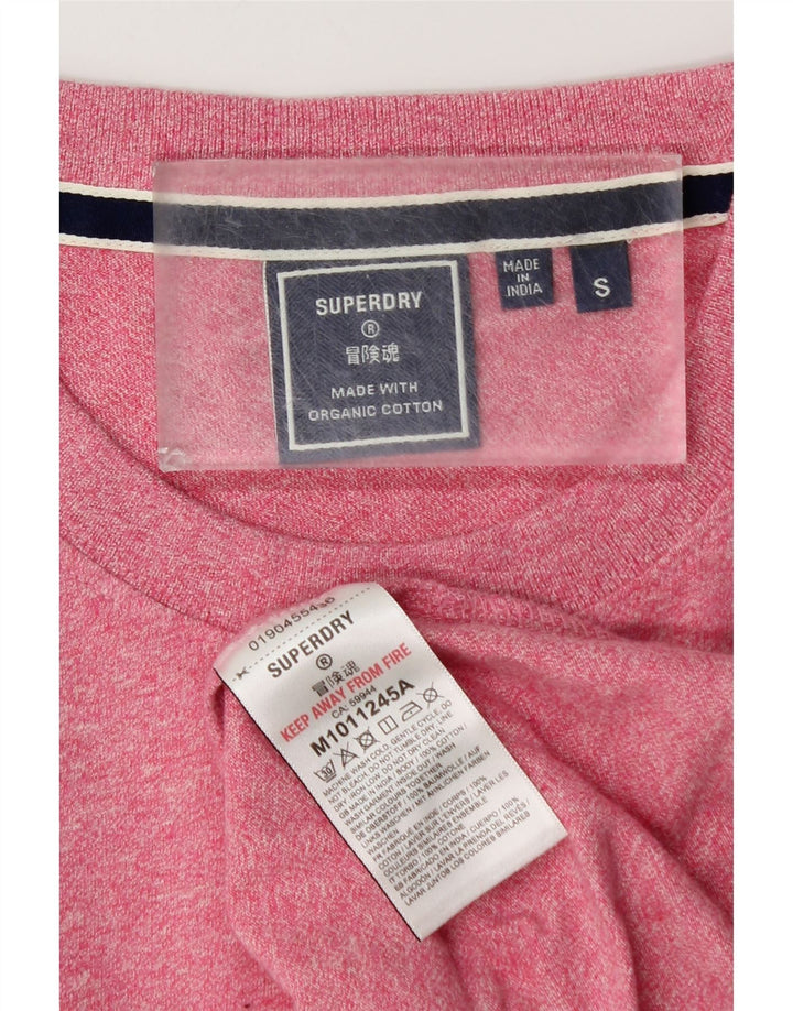 SUPERDRY tricou pentru bărbați Top mic din bumbac roz