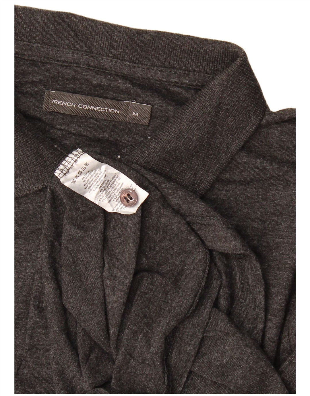 Tricou polo pentru bărbați French Connection, bumbac gri mediu