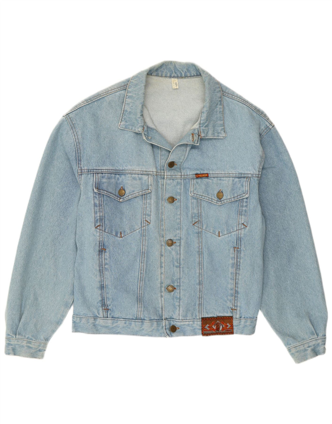 Jachetă de blugi pentru bărbați VINTAGE UK 38, bumbac albastru mediu