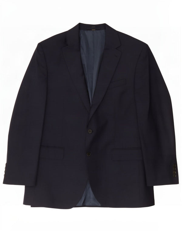 Jachetă pentru bărbați Marks & Spencer, cu 2 nasturi, UK 44 XL, poliester bleumarin