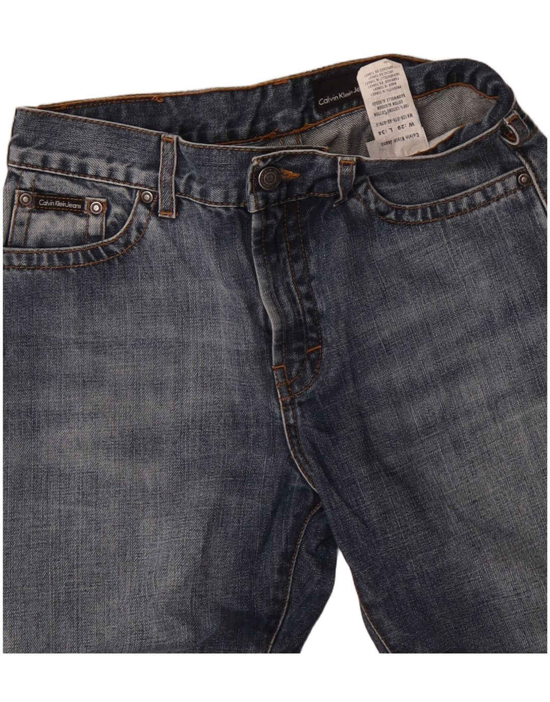 CALVIN KLEIN Blugi Bootcut pentru bărbați W29 L27 Bumbac albastru