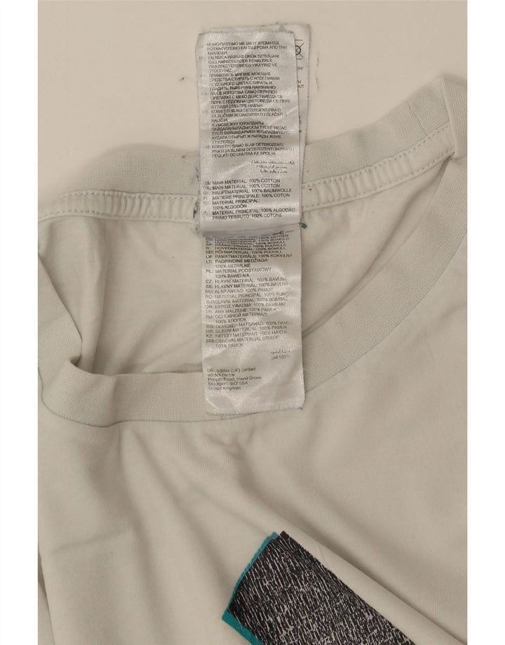Tricou grafic ADIDAS pentru bărbați Top mare din bumbac alb