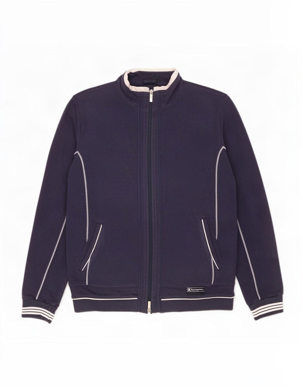Jachetă de top pentru trening pentru femei Champion Easy Fit UK 16 mare bumbac bleumarin