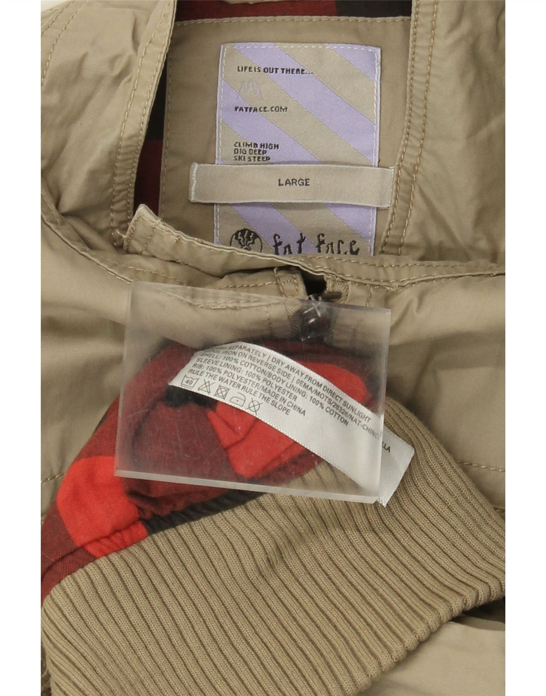 Jachetă bomber pentru bărbați Fat Face UK 40 mare, bej, bumbac